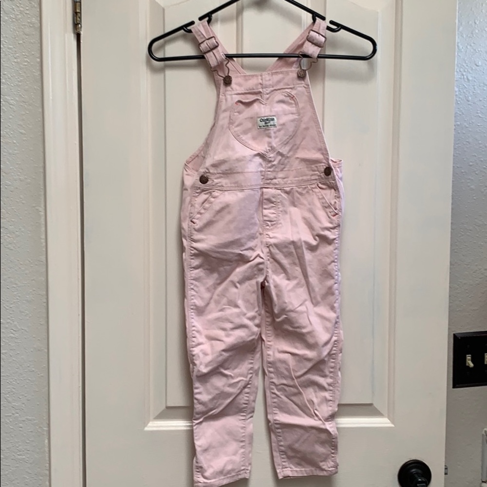 Pink OshKosh Girls Heart Overalls